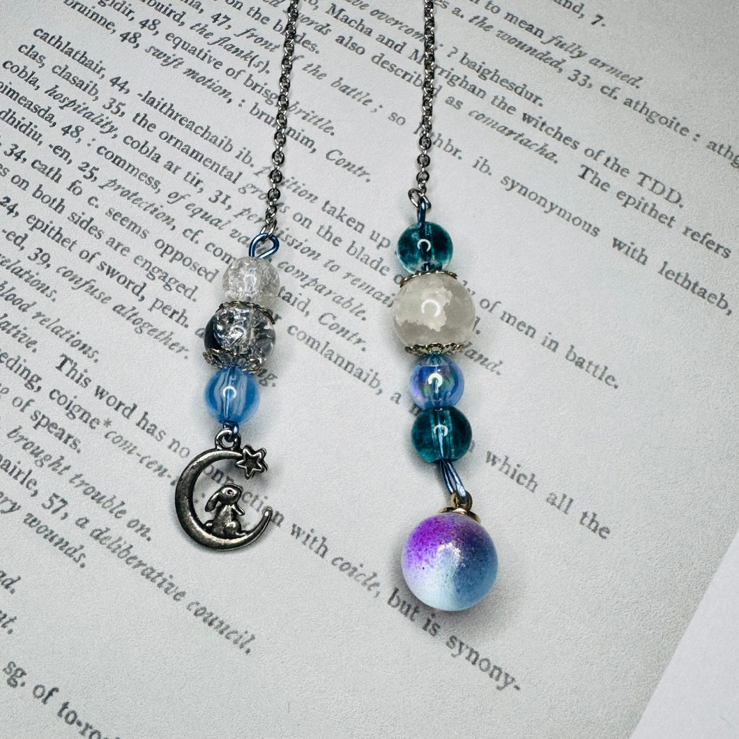 Chain Bookmark - Moon gazing hare