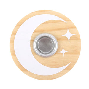 Moon and stars spell candle holder