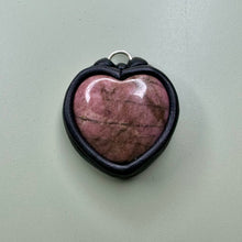 Load image into Gallery viewer, Rhodonite mini heart pendant
