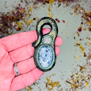 Moss Agate and Tree of Life Pendant