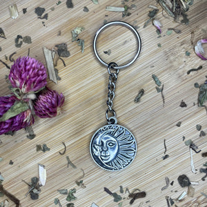 Sun and moon keyring