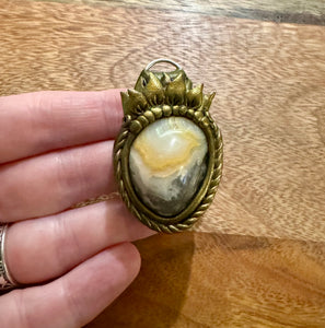 Sun pendant - Grey Agate