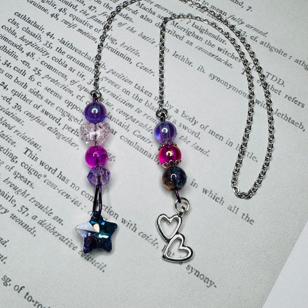 Chain Bookmark - Heart and Star