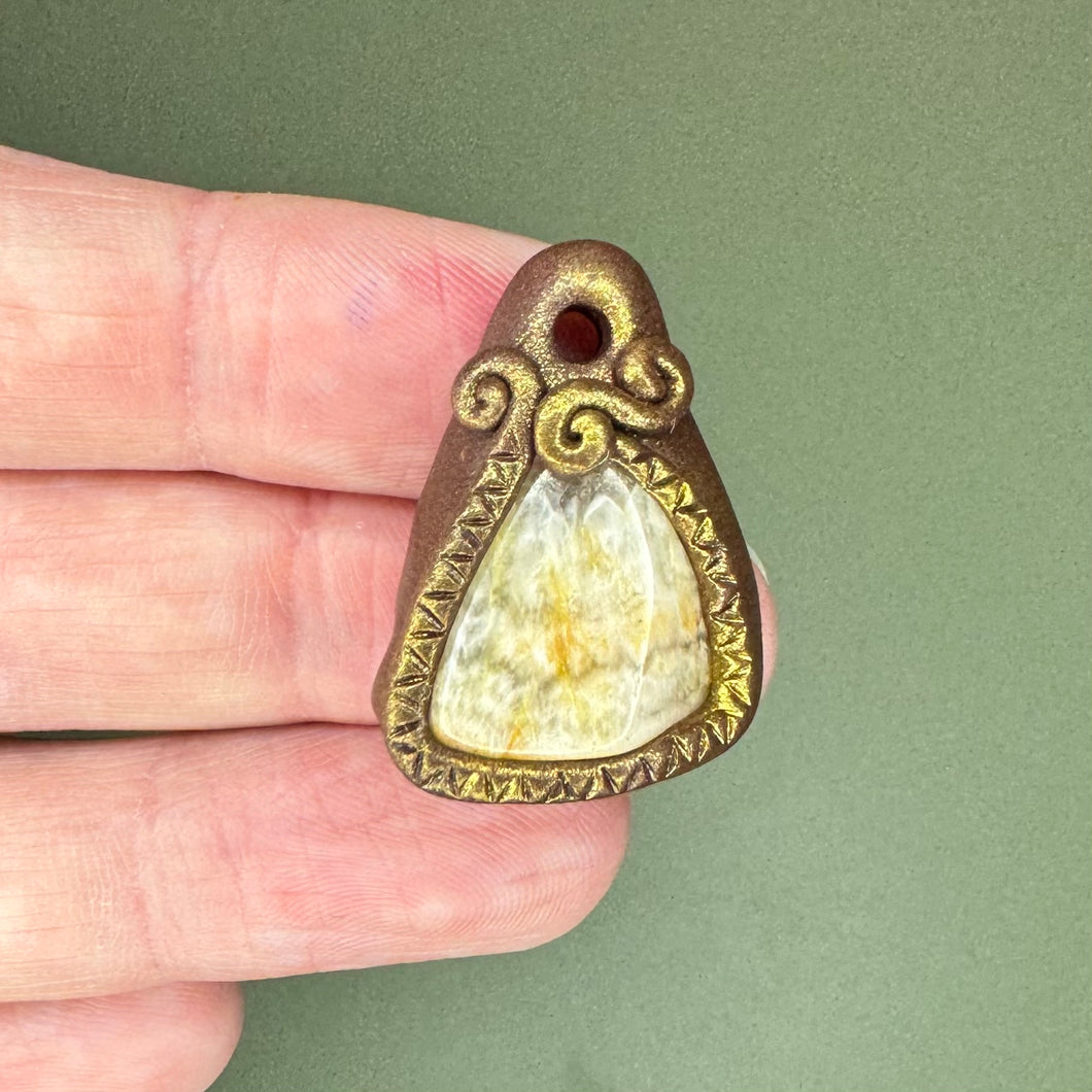 Mini crystal pendant - Crazy Lace Agate