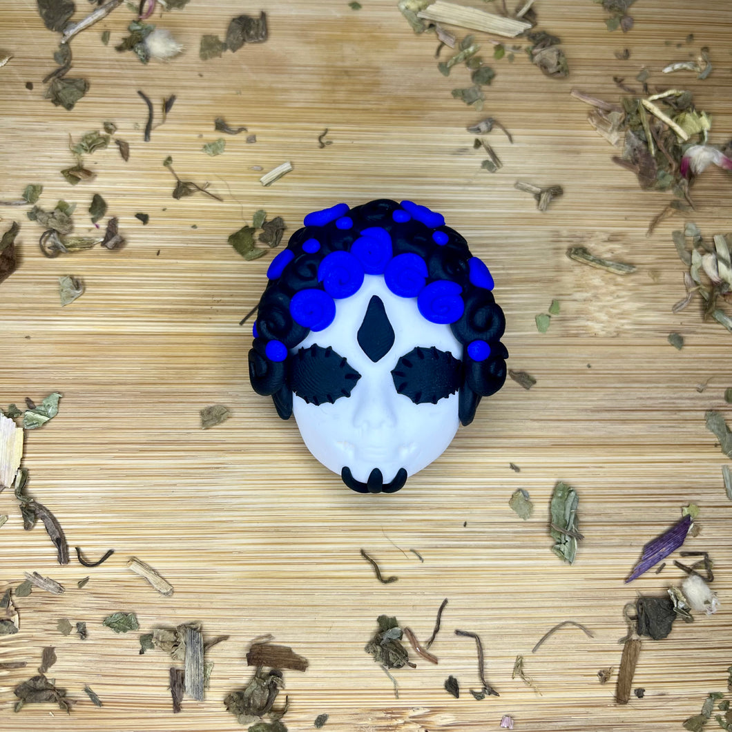 Blue Day of the Dead mask