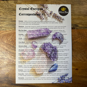 Crystal Energies Correspondence #1 Book of Shadows Page