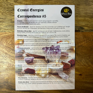 Crystal Energies Correspondence #5 Book of Shadows Page