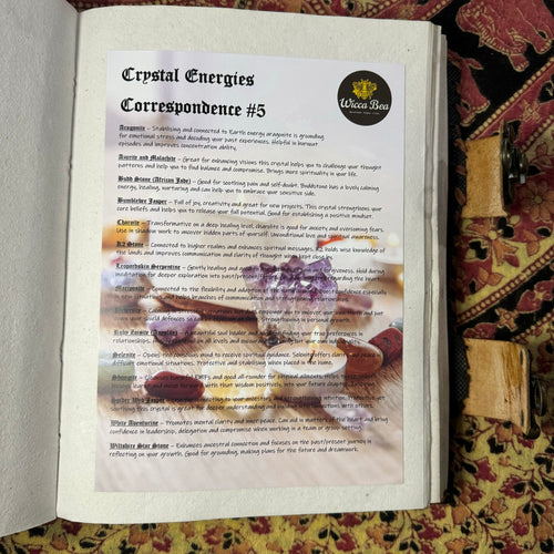 Crystal Energies Correspondence #5 Book of Shadows Page