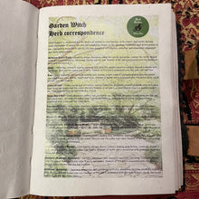 Load image into Gallery viewer, Garden Witch Herb Correspondence Book of Shadows Page
