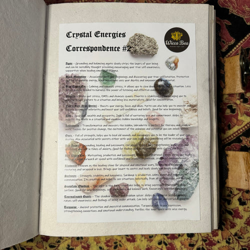 Crystal Energies Correspondence #2 Book of Shadows Page