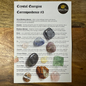 Crystal Energies Correspondence #3 Book of Shadows Page