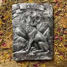 Load image into Gallery viewer, Imbolc Sabbat Silver Hanging Plaque
