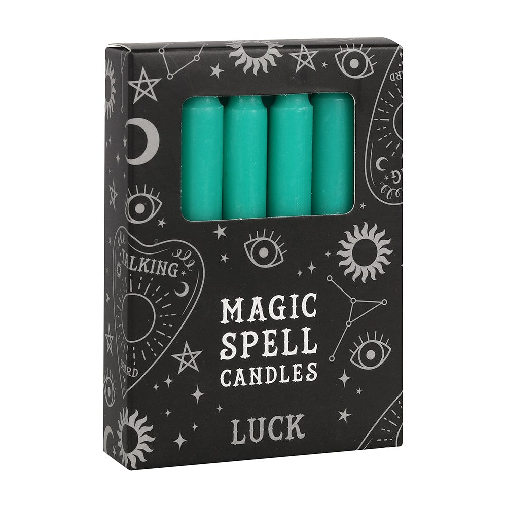 Green Luck Spell Candles 12 Pack