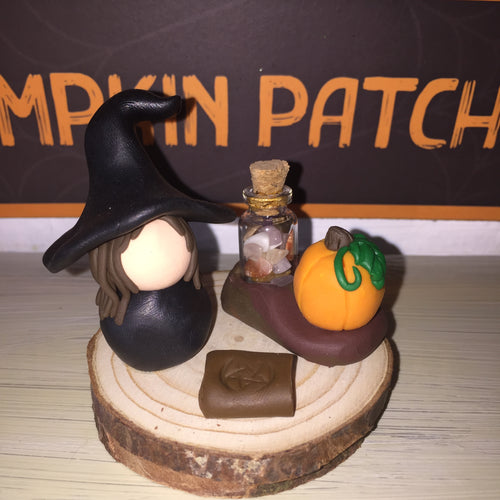 Pumpkin Witch Mixed Crystals Crystal