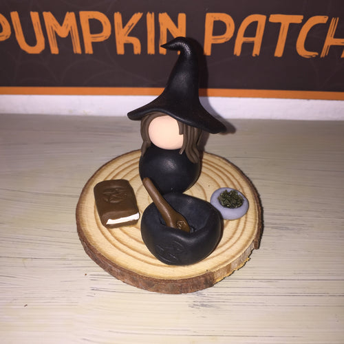 Brown Haired Kitchen Pumpkin Witch Nettle