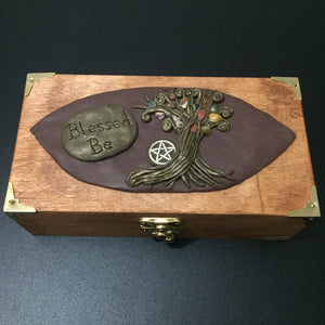 Keepsake Box Blessed Be Jasper Crystal Tree Of Life