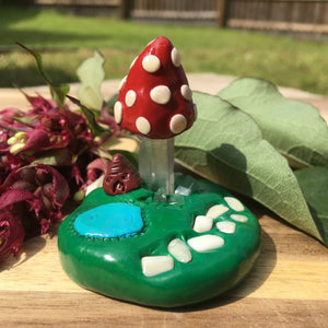 Faerie Toadstool Garden Clear Quartz Howlite Aventurine