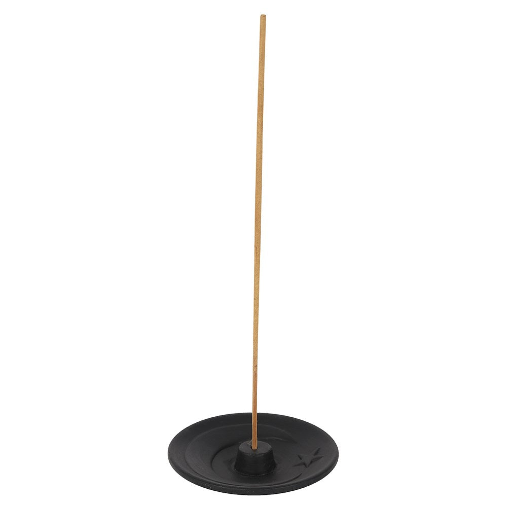 Black Crescent Moon Incense Burner