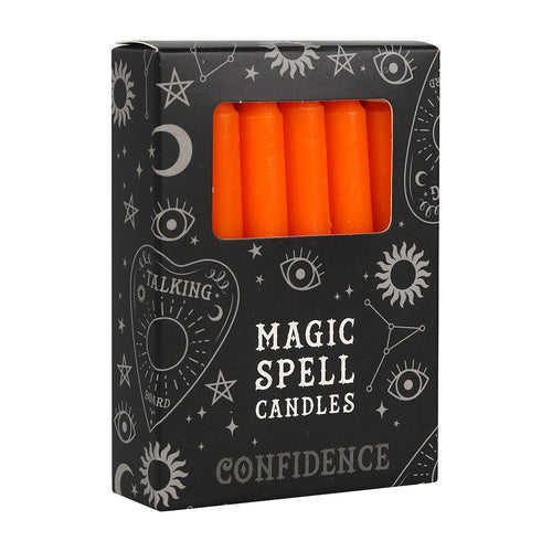 Orange Confidence Spell Candles 12 Pack