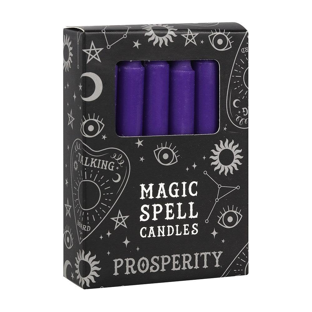 Purple Prosperity Spell Candles 12 Pack