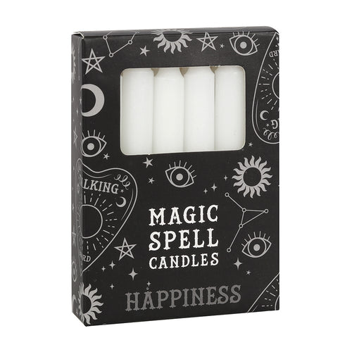 White Happiness Spell Candles 12 Pack