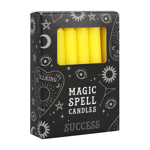 Yellow Success Spell Candles 12 Pack