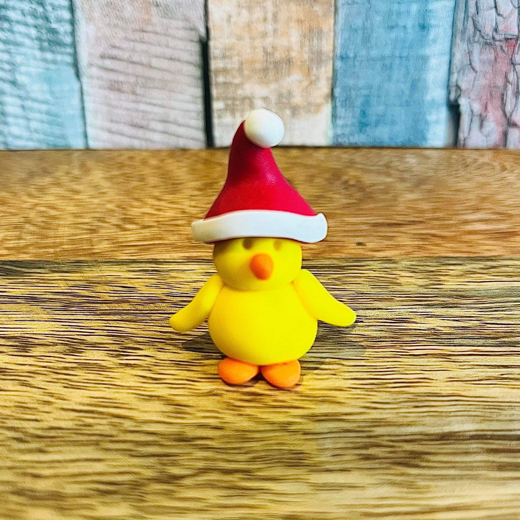 Mini Polymer clay Santa Chick