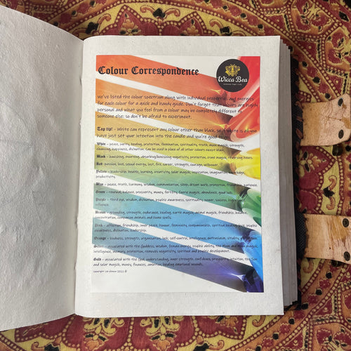 Colour Correspondence Book of Shadows Page