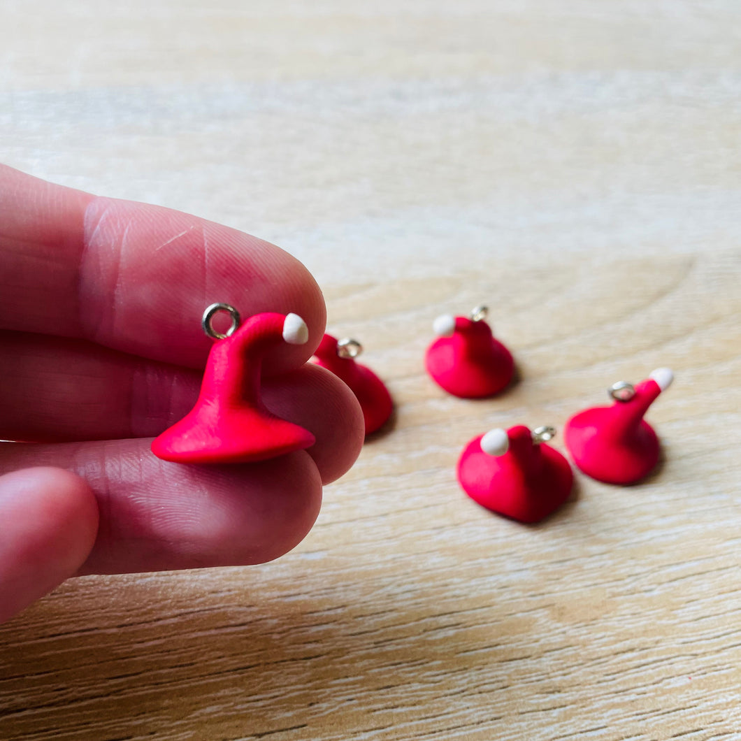 Polymer clay Mini Santa Hat Charm