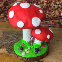 Load image into Gallery viewer, Amethyst &amp; Aura Quartz Toadstool Cluster
