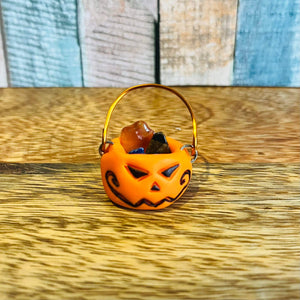 Mini Mixed Crystal Polymer Clay Trick or Treat Pumpkin